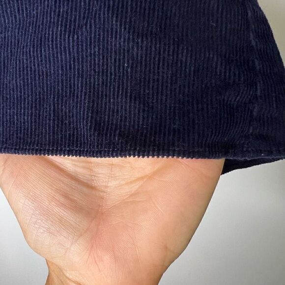 Hatch Reece Maternity Navy Blue Corduroy Ruffle Sleeves Tank Top - Picture 2 of 8